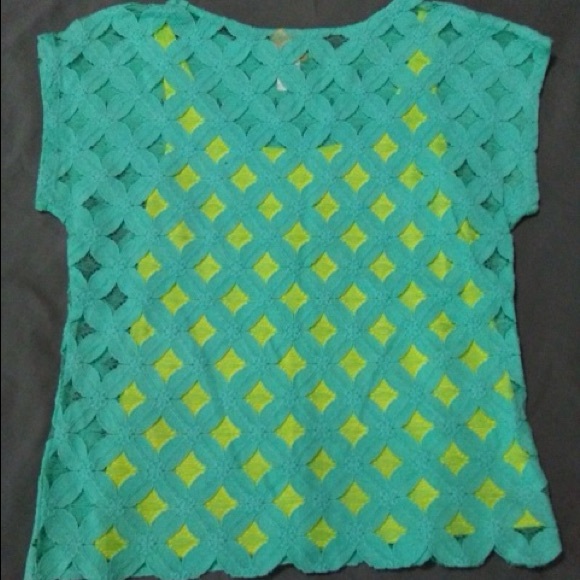 NWOT..lattice lace over tank top - Picture 2 of 5